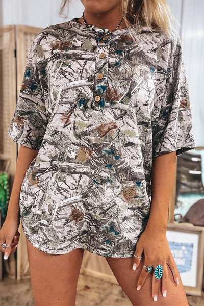 Dark Oversize Camo Tee