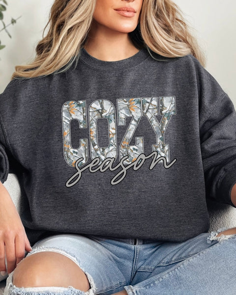 Cozy Season Tree Camo Sweatshirt