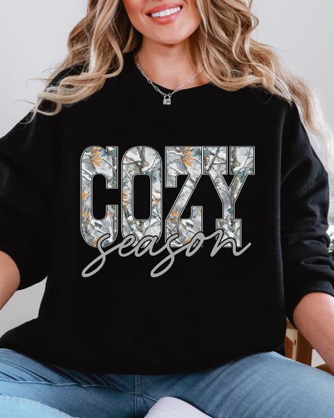 Cozy Season Tree Camo Sweatshirt