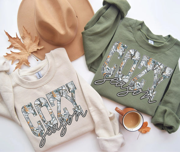 Cozy Season Tree Camo Sweatshirt