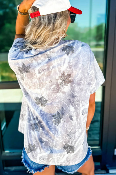 Light Wash Oversize Camo Tee