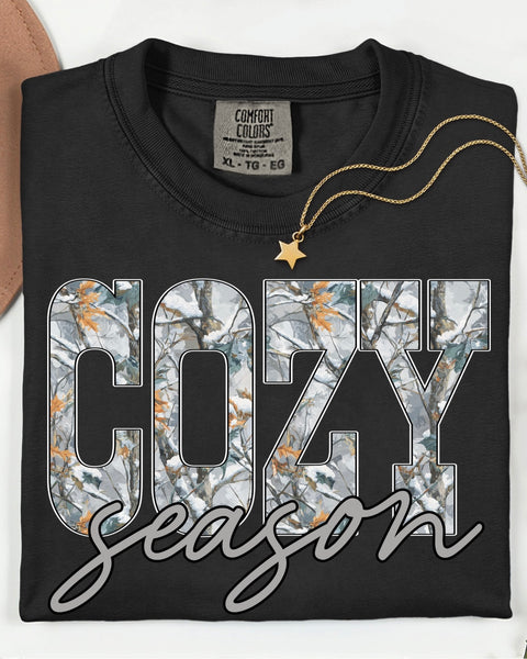 Cozy Season Tree Camo Tshirt