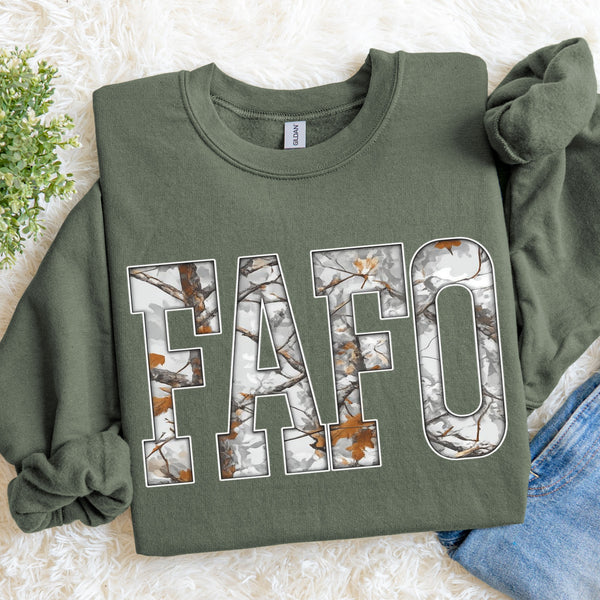 FAFO Tree Camo Sweatshirt