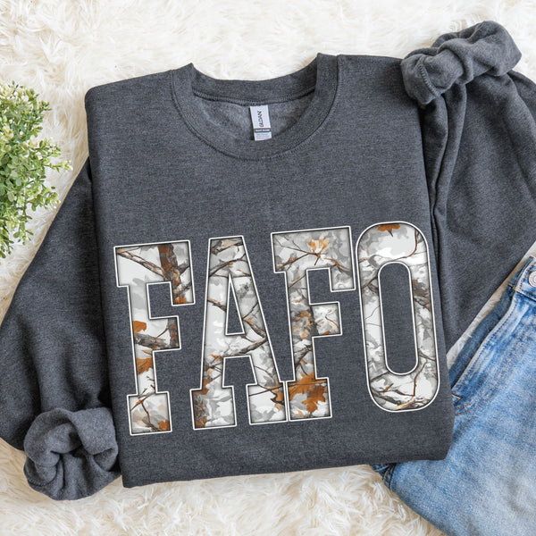 FAFO Tree Camo Sweatshirt