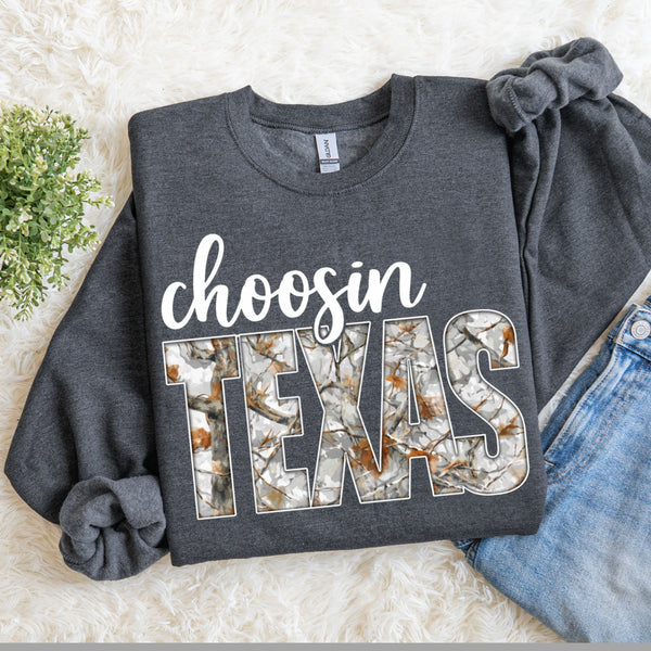 Choosin Texas Tree Camo Sweatshirt