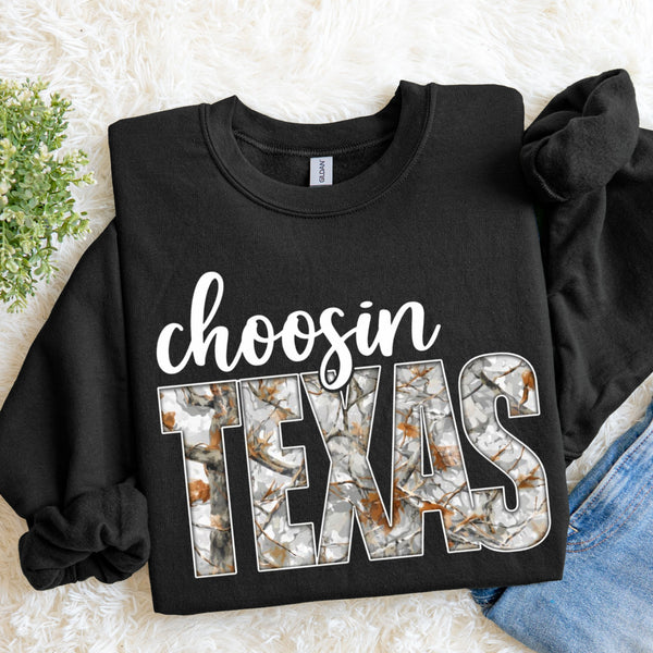 Choosin Texas Tree Camo Sweatshirt