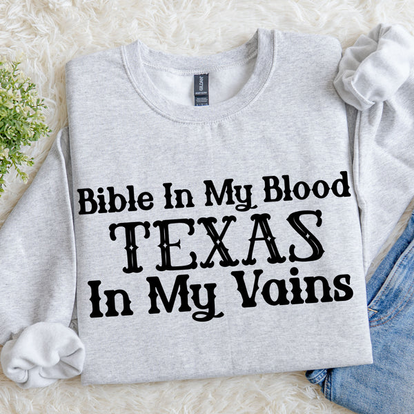 Bible In My Blood Custom State Sweatshirt