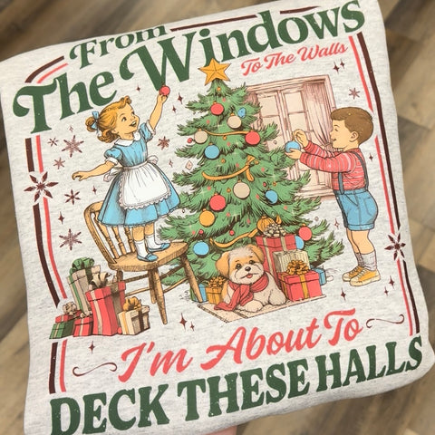 Vintage Deck These Halls Sweatshirt