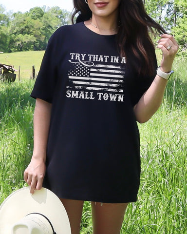 Distressed Small Town Tee