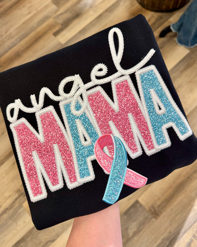 Angel Mama Sweatshirt (pink and blue)
