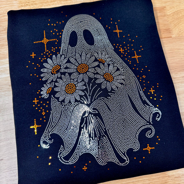 Floral Ghost Spangle Sweatshirt