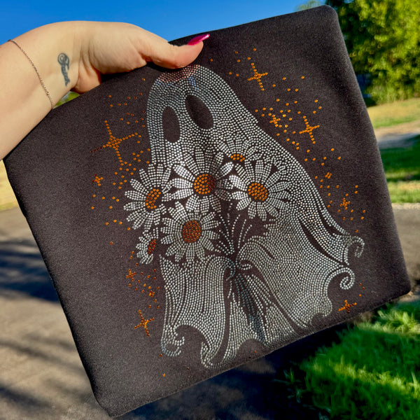 Floral Ghost Spangle Sweatshirt