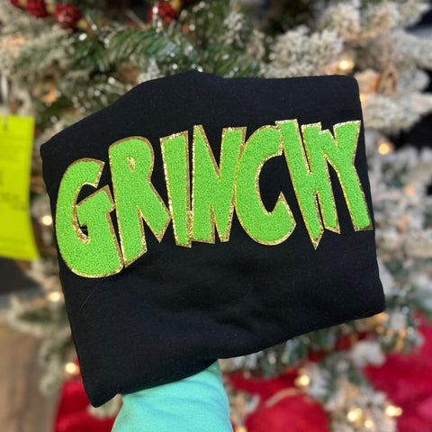 Green Chenille Grinchy Sweatshirt