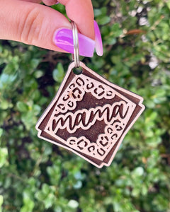 Mama Wooden Key Chain
