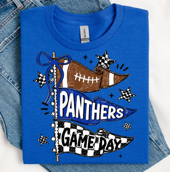Game Day Panthers Flag Tee