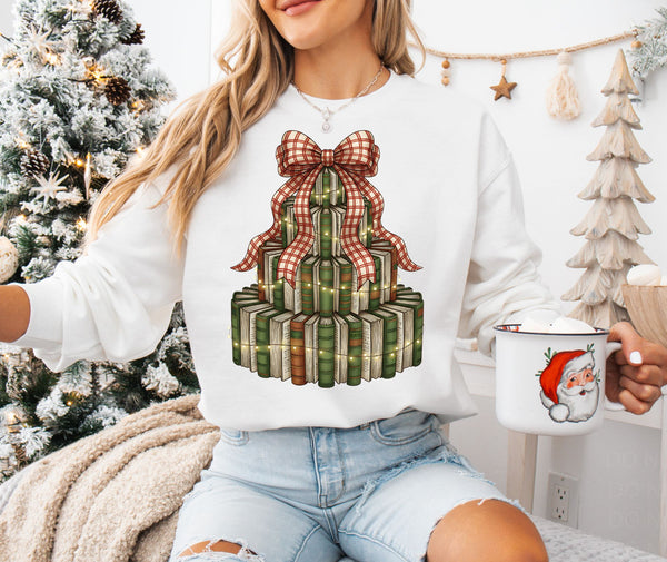 Book Christmas Tree Sweatshirt