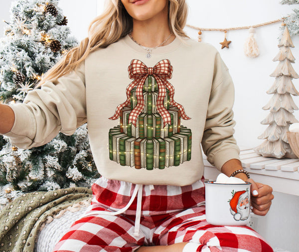 Book Christmas Tree Sweatshirt