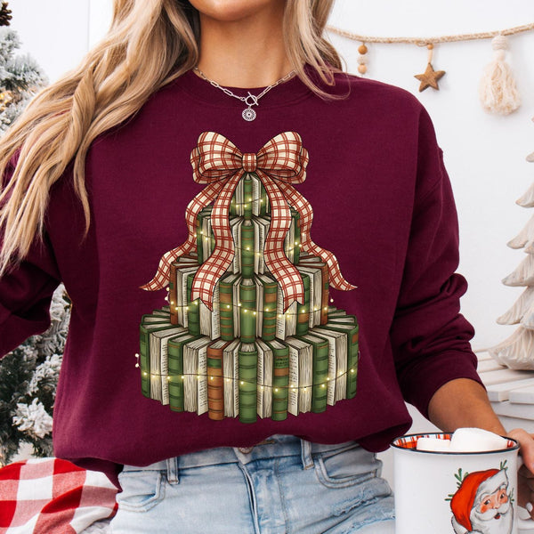 Book Christmas Tree Sweatshirt