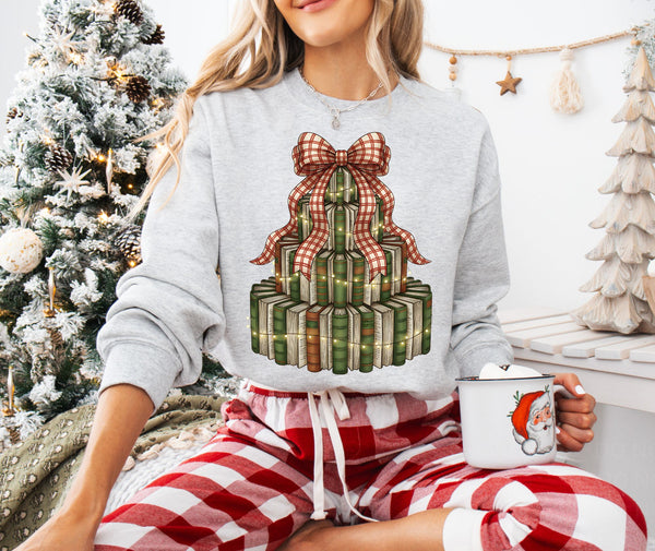 Book Christmas Tree Sweatshirt