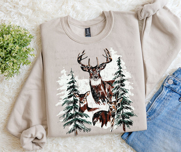 Snowy Deer Sweatshirt