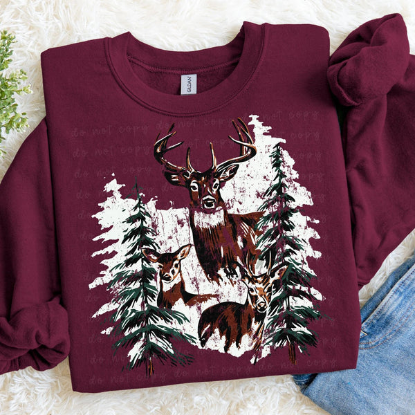 Snowy Deer Sweatshirt