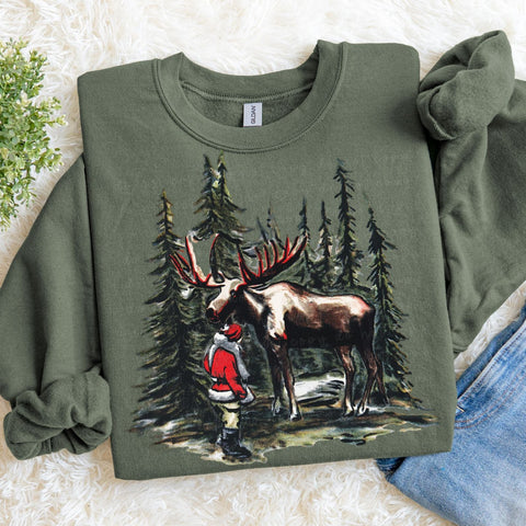 Santa Moose Sweatshirt