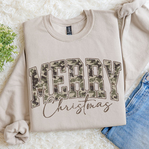 Camo Merry Christmas Sweatshirt