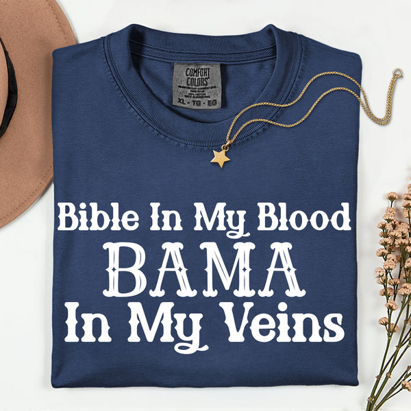 Bible In My Blood Custom State Tshirt