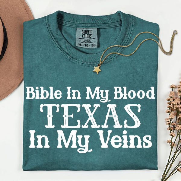 Bible In My Blood Custom State Tshirt