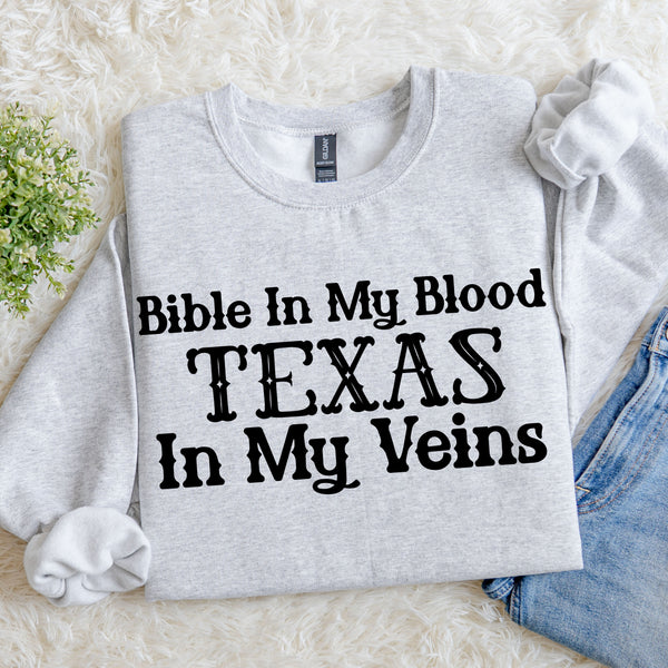 Bible In My Blood Custom State Sweatshirt