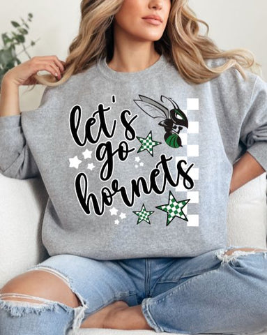 Lets Go Hornets Checker Sweatshirt