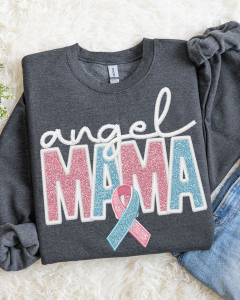 Angel Mama Sweatshirt (pink and blue)