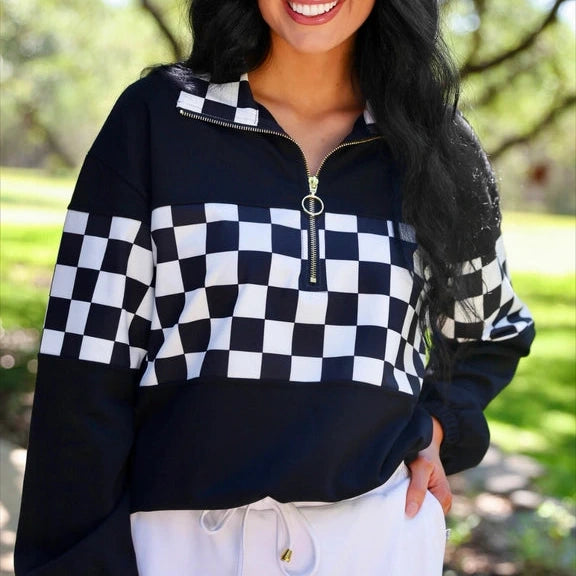 End Zone Pullover - BLACK