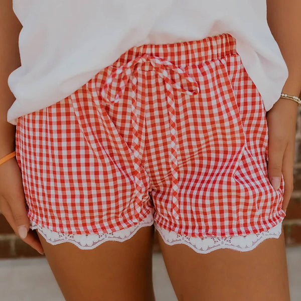 Red Checkerd Shorts