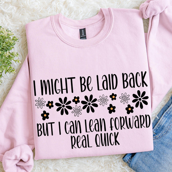Funny Floral Graphic Sweatshirt, Sassy Women's Crewneck