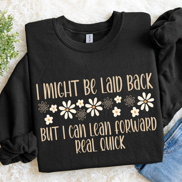 Funny Floral Graphic Sweatshirt, Sassy Women's Crewneck