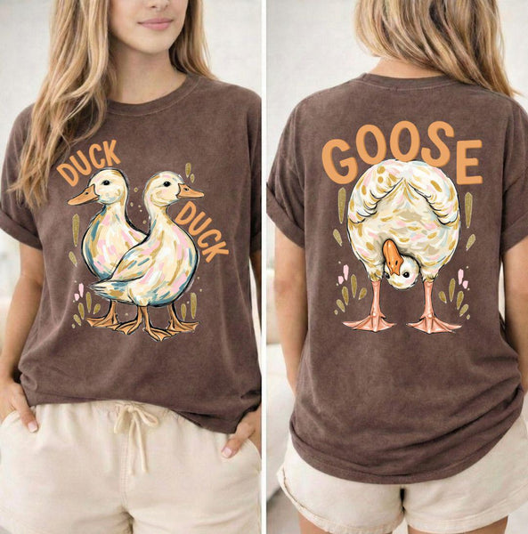Duck Duck Goose Farm Graphic Tee, Country Humor Shirt