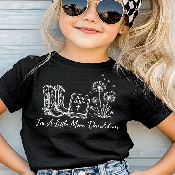 Youth Dandelion Bella Canvas Graphic T-Shirt | Country Music Concert Shirt, Toddler Western Tee