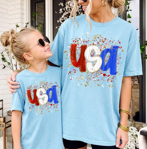 USA Matching Shirts, Patriotic Comfort Colors Tee, Fourth of July Family Outfits