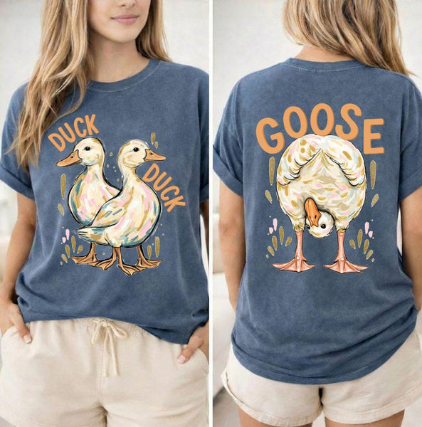 Duck Duck Goose Farm Graphic Tee, Country Humor Shirt