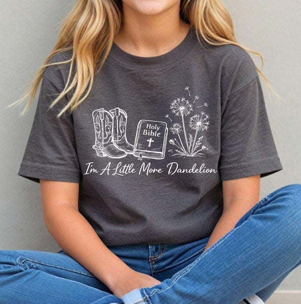 Youth Dandelion Bella Canvas Graphic T-Shirt | Country Music Concert Shirt, Toddler Western Tee