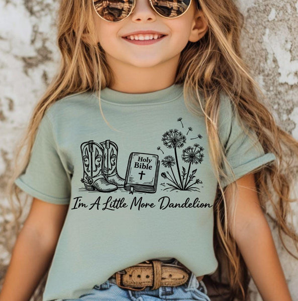 Youth Dandelion Bella Canvas Graphic T-Shirt | Country Music Concert Shirt, Toddler Western Tee