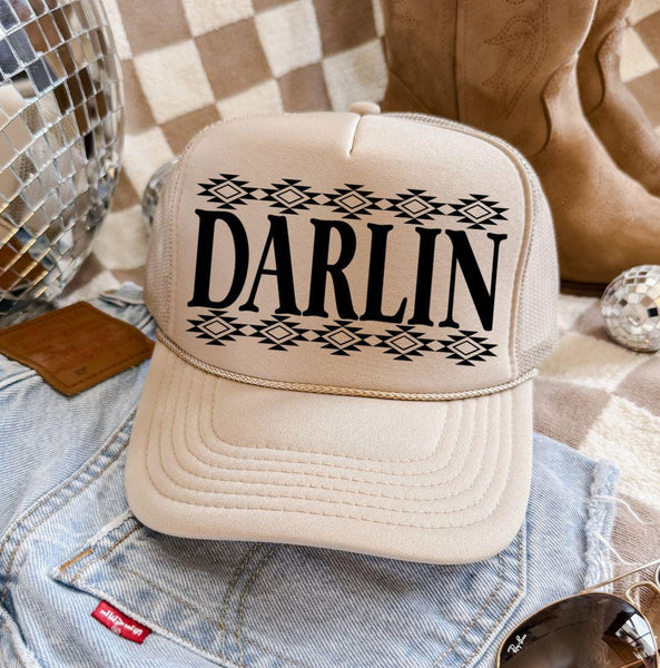Darlin Foam Trucker Mesh Hat, Country Wester Retro Hat