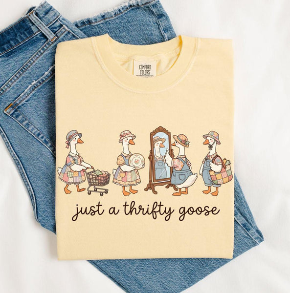 Thrifty Goose Vintage Comfort Colors Shirt, Cottagecore Thrift Girl Tee