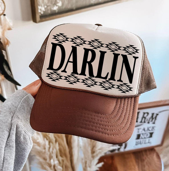 Darlin Foam Trucker Mesh Hat, Country Wester Retro Hat