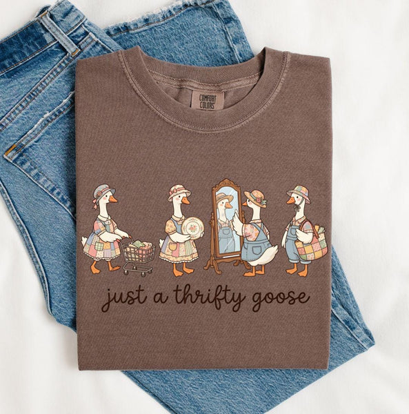 Thrifty Goose Vintage Comfort Colors Shirt, Cottagecore Thrift Girl Tee