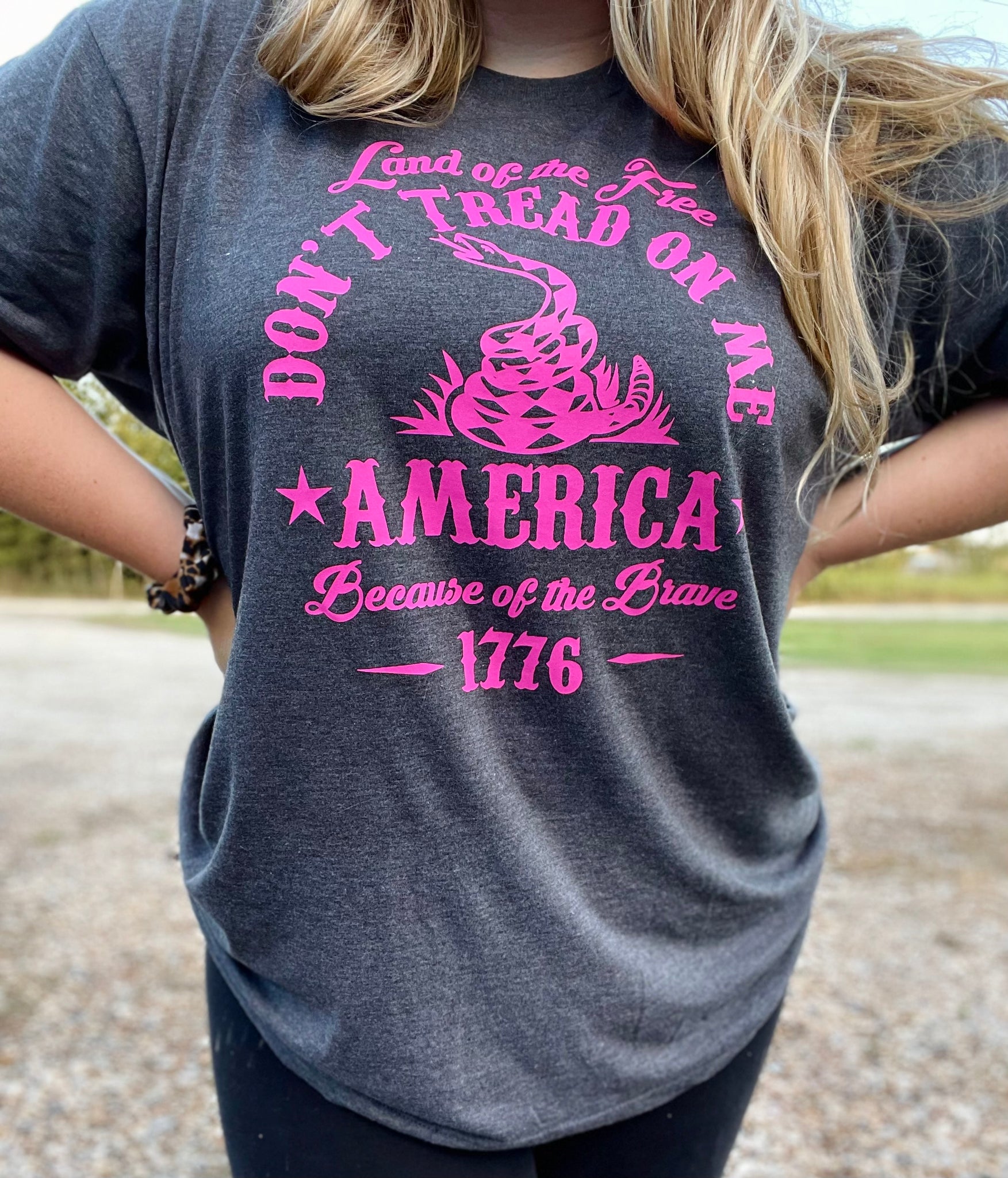 Dont Tread On Me Pink Tee
