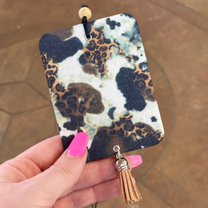 Cow Hide and Leopard Car Freshener