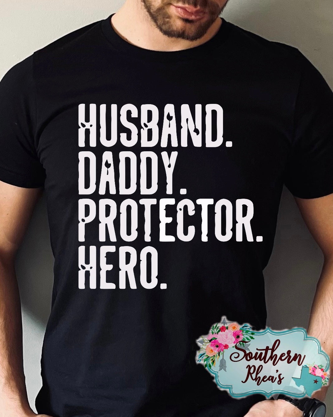 Husband Daddy Hero - White Transfer