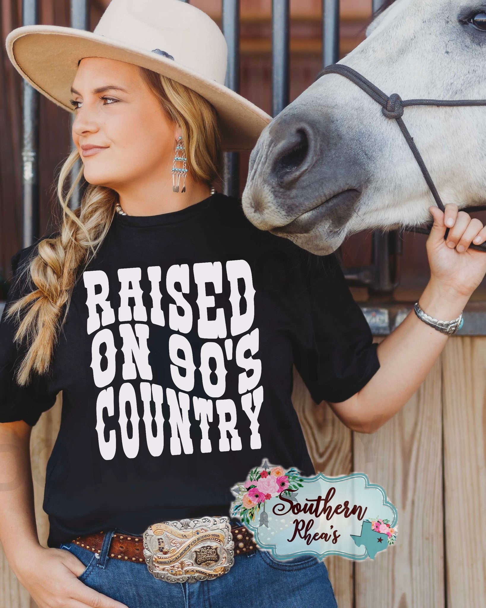 Raised on 90s Country - White Transfer
